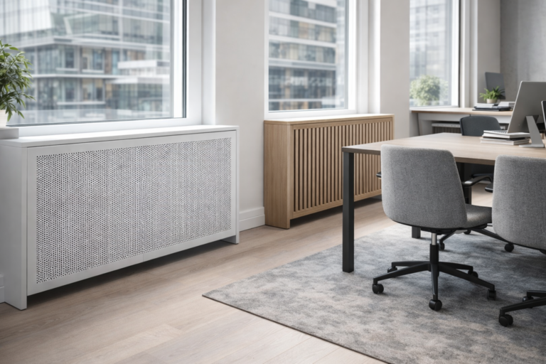 Elegancka przestrzeń biurowa z grzejnikami